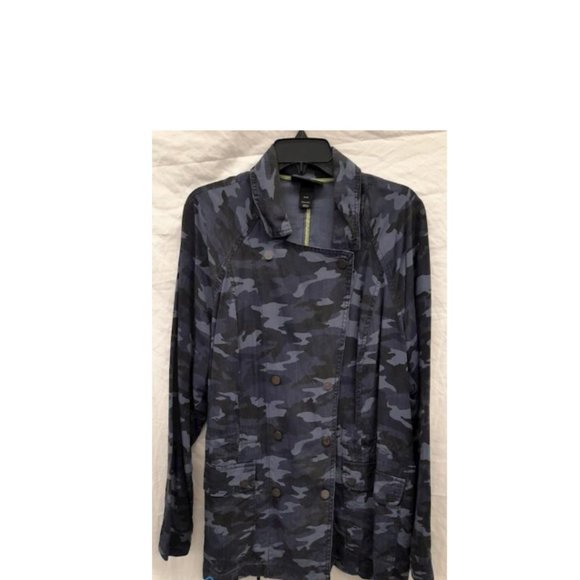Lane Bryant Blue Camouflage Blue Jacket Size 18/20 - Picture 1 of 14